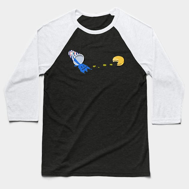 Pac burger and Ghost slushy Baseball T-Shirt by R-evolution_GFX